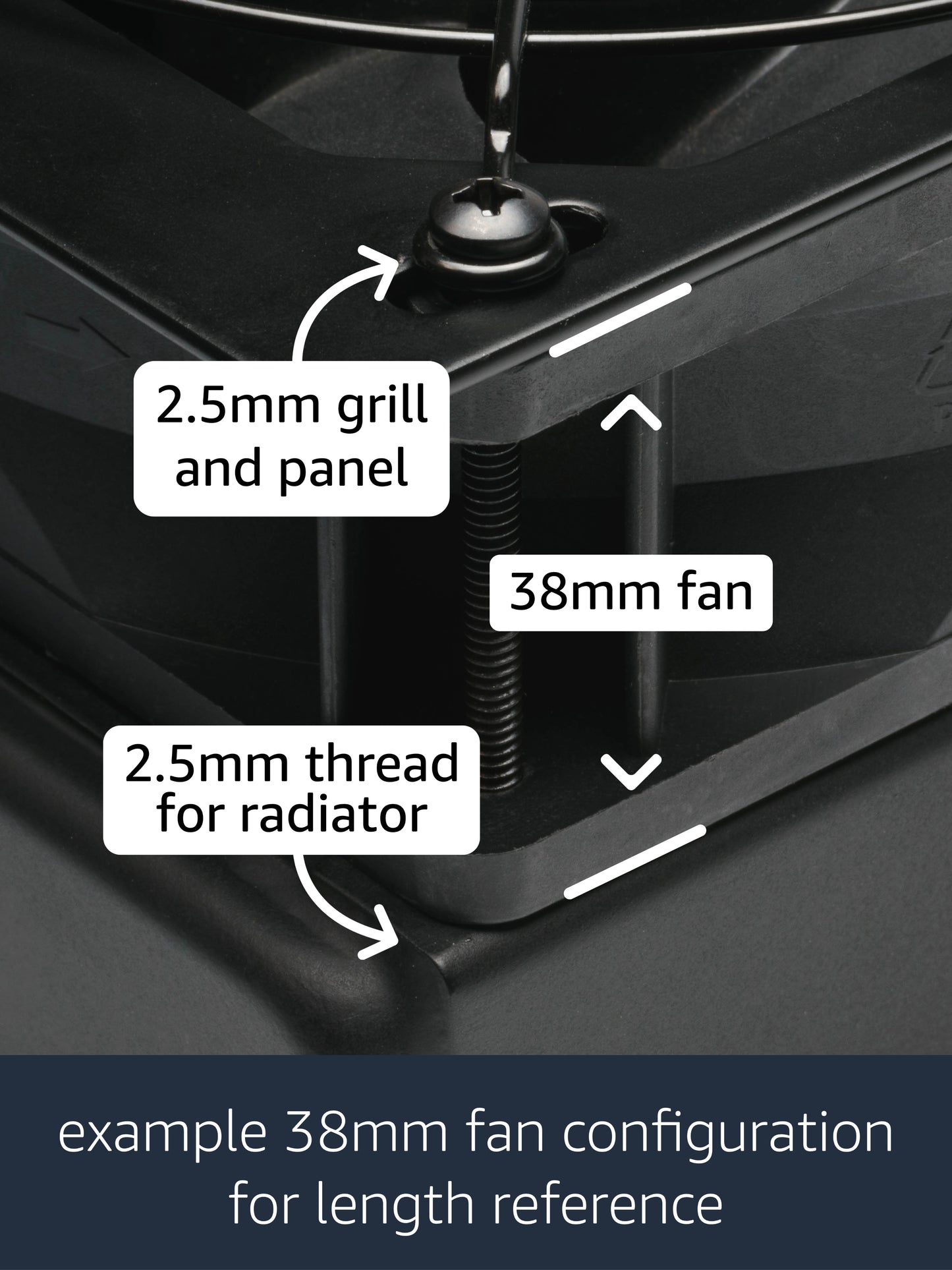 43mm 6-32 UNC Computer Fan Screws - 20 Pack