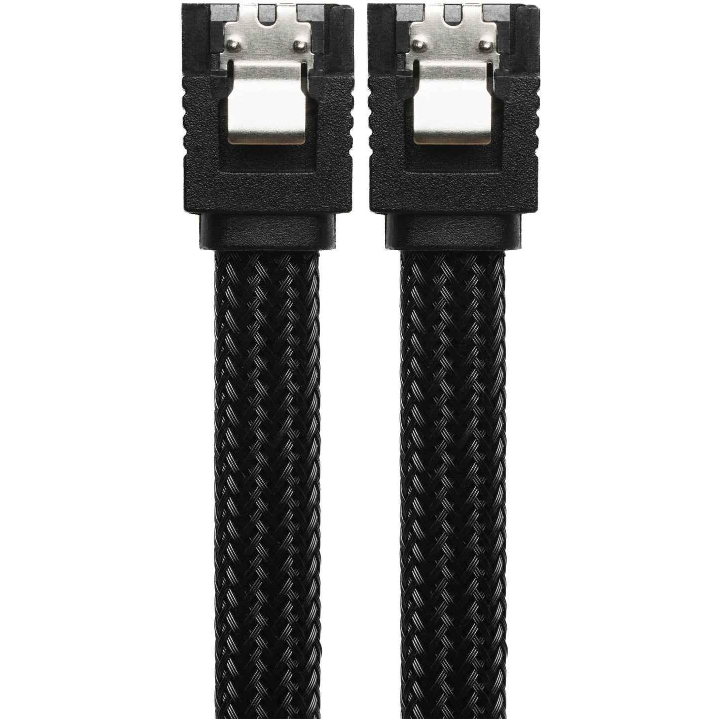 SATA 3.0 7-Pin Black Sleeved Data Cable - 20"
