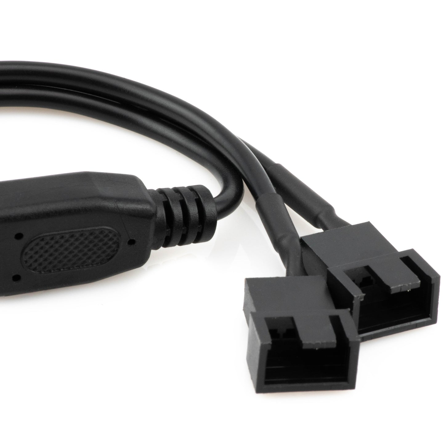 Female DC5521 Plug to Dual 4-Pin PC Fan Power Adapter Cable