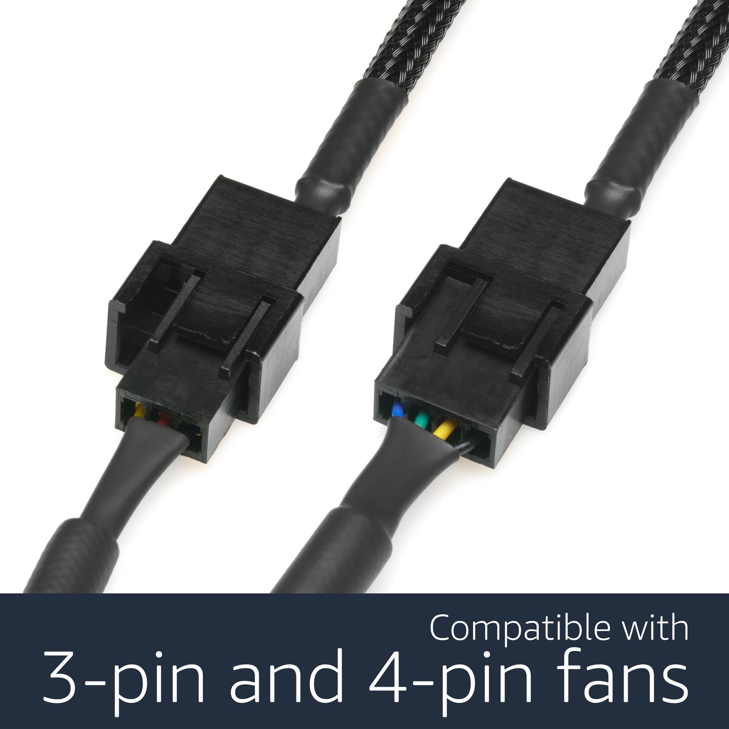 15-Pin SATA to Dual 4-Pin Fan 12V Power Adapter Cable