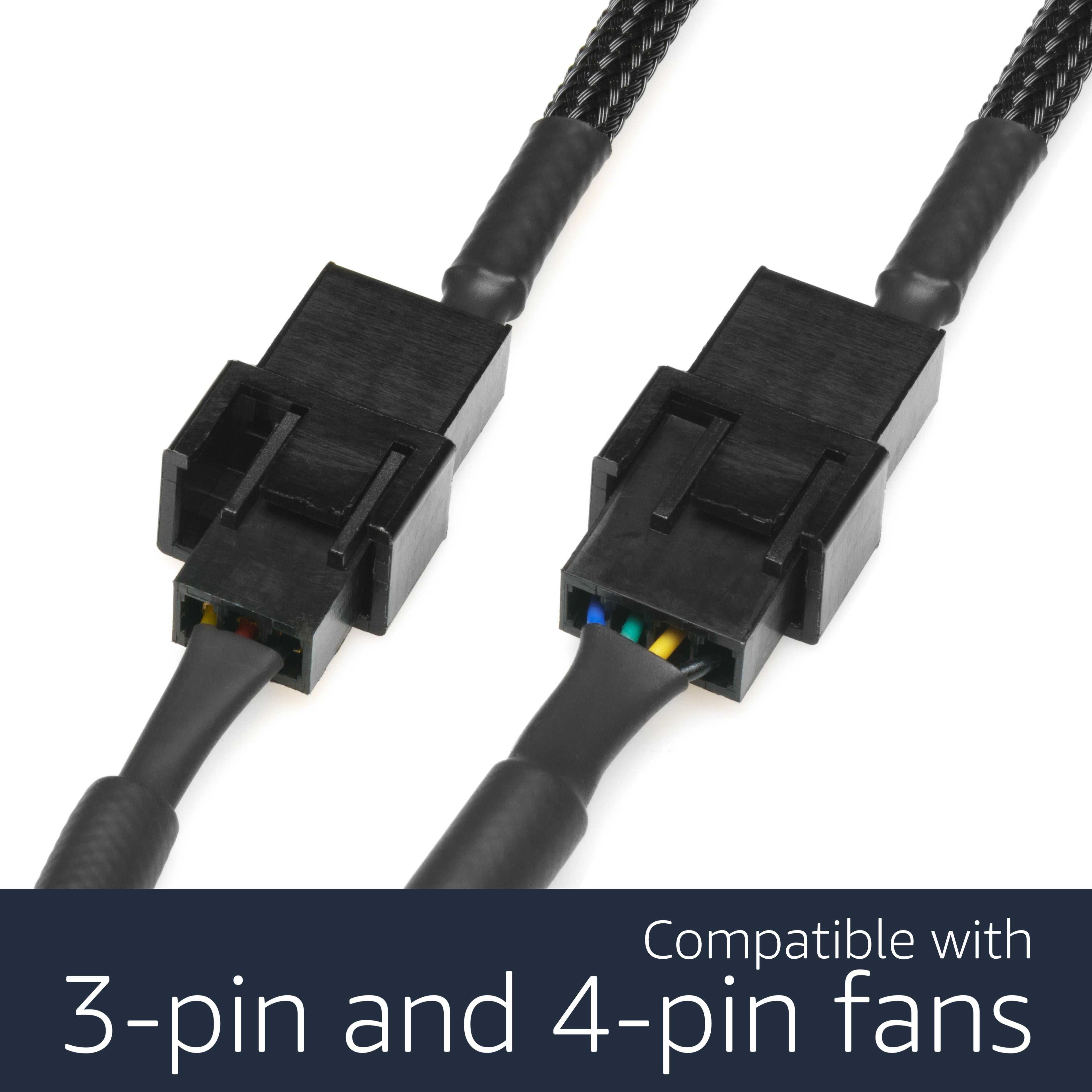 15-Pin SATA to 3 × 4-Pin Fan 12V Power Adapter Cable
