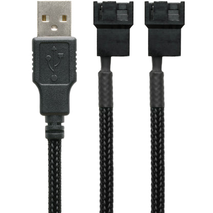 USB 5V to Dual 4-Pin Fan Power Adapter Cable