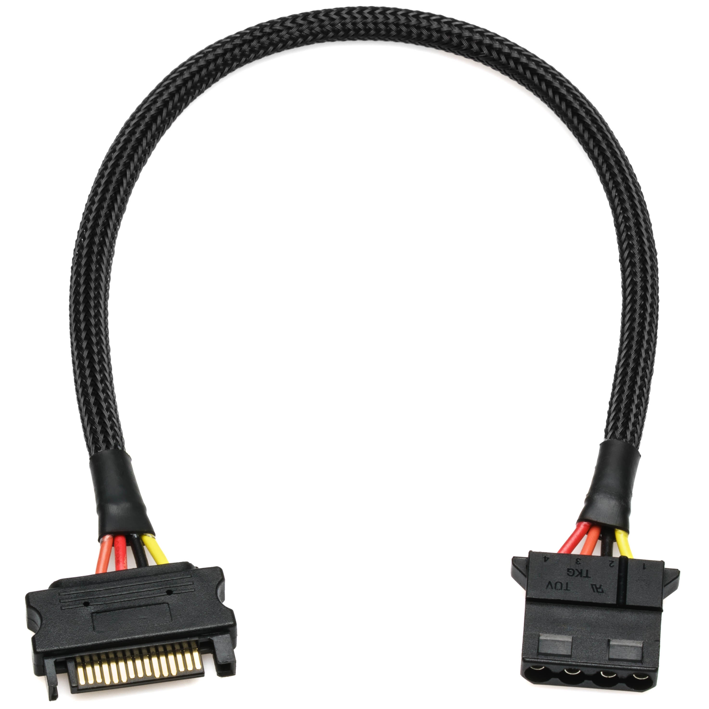 15-Pin SATA to 4-Pin Molex Power Adapter Cable