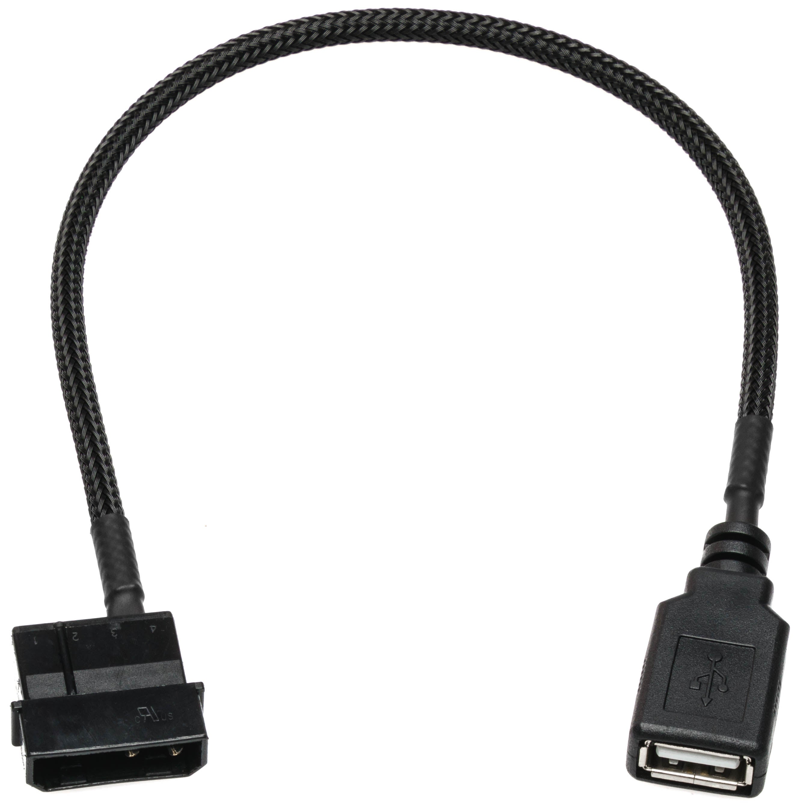 4 Pin Molex To Female USB 5V Power Adapter Cable 12 CRJ Electronics 4 pin molex to female usb 5v power adapter cable 12 crj electronics