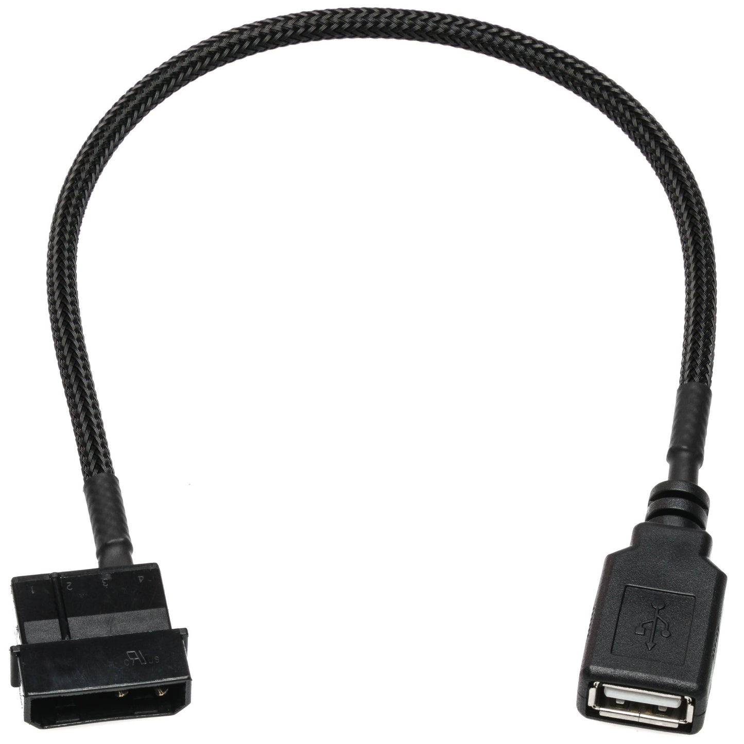 4-Pin Molex to Female USB 5V Power Adapter Cable