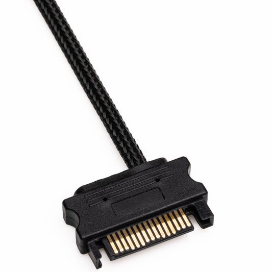15-Pin SATA to 12V DC Plug Power Adapter Cable - 12"