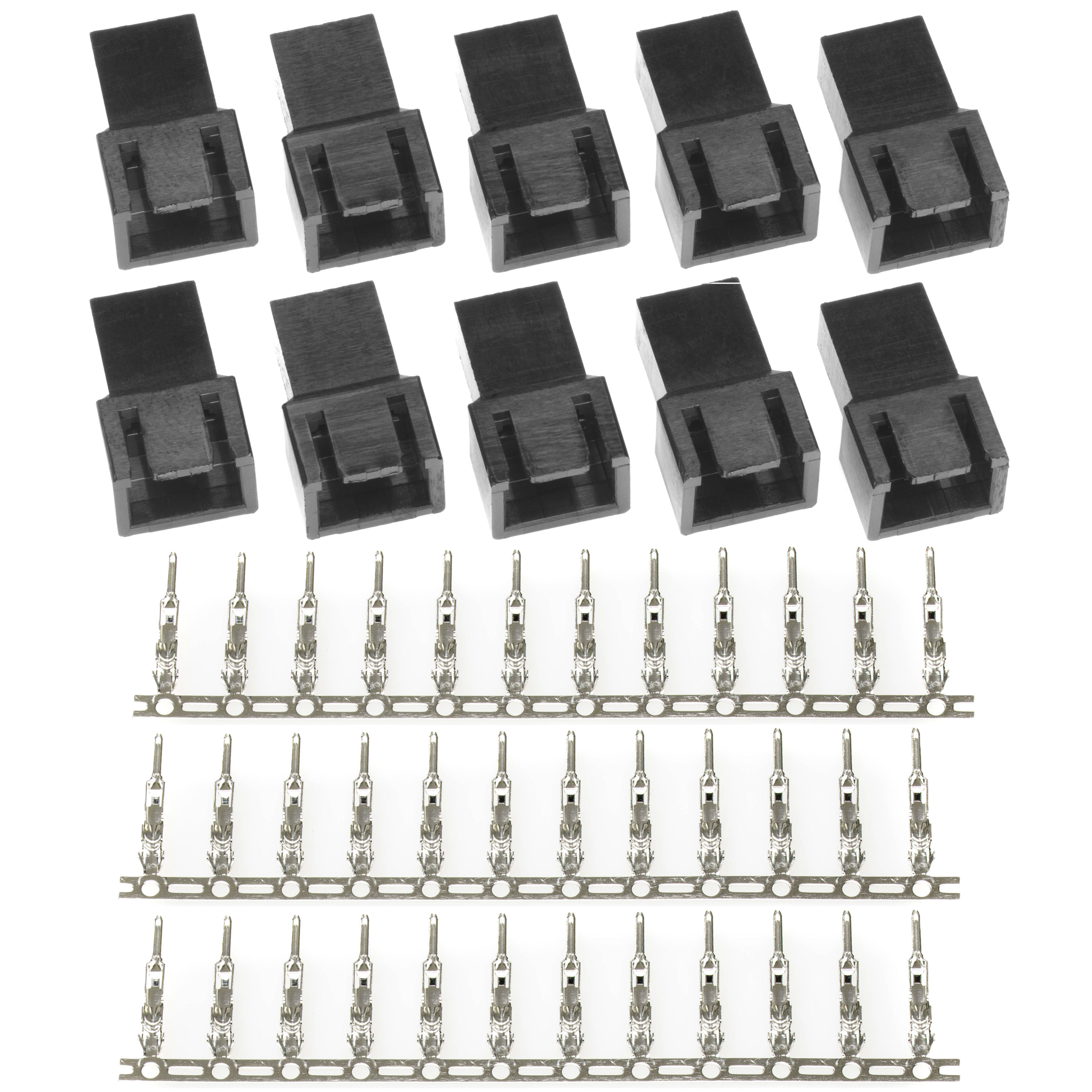 Male 3-Pin Fan Connector Kit - 10 Pack