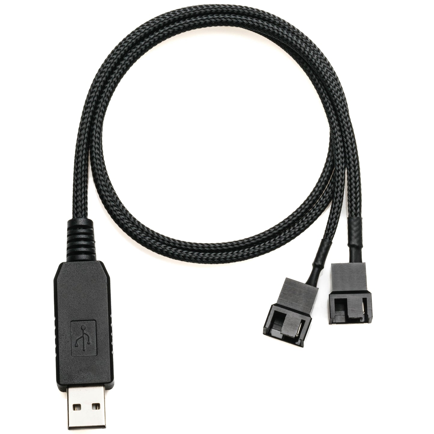 USB 12V to Dual 4-Pin Fan Power Adapter Cable