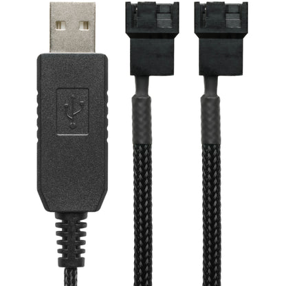 USB 12V to Dual 4-Pin Fan Power Adapter Cable