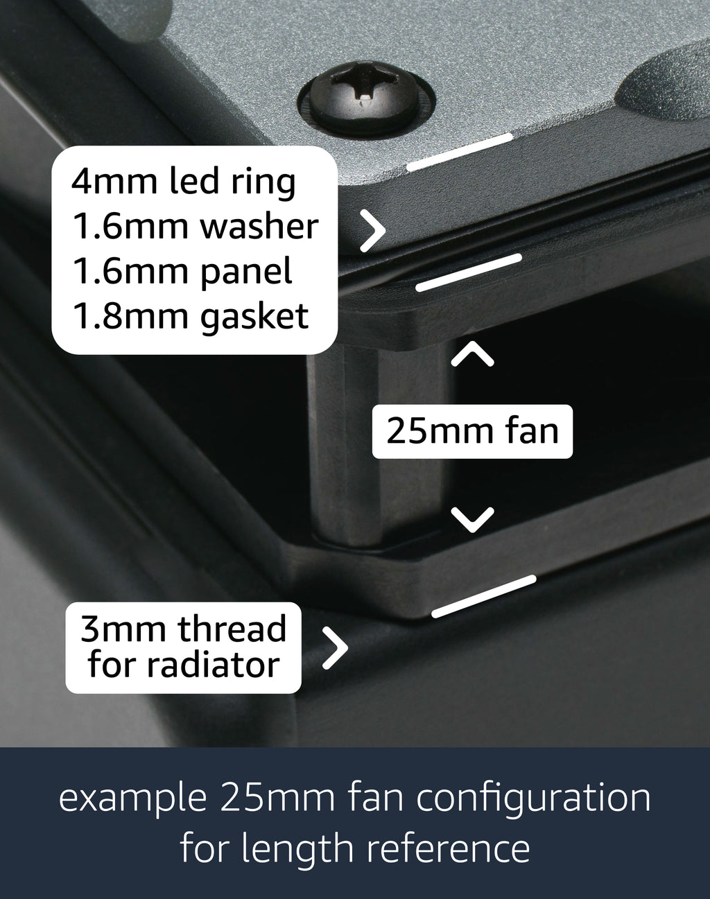 37mm 6-32 UNC Computer Fan Screws - 20 Pack