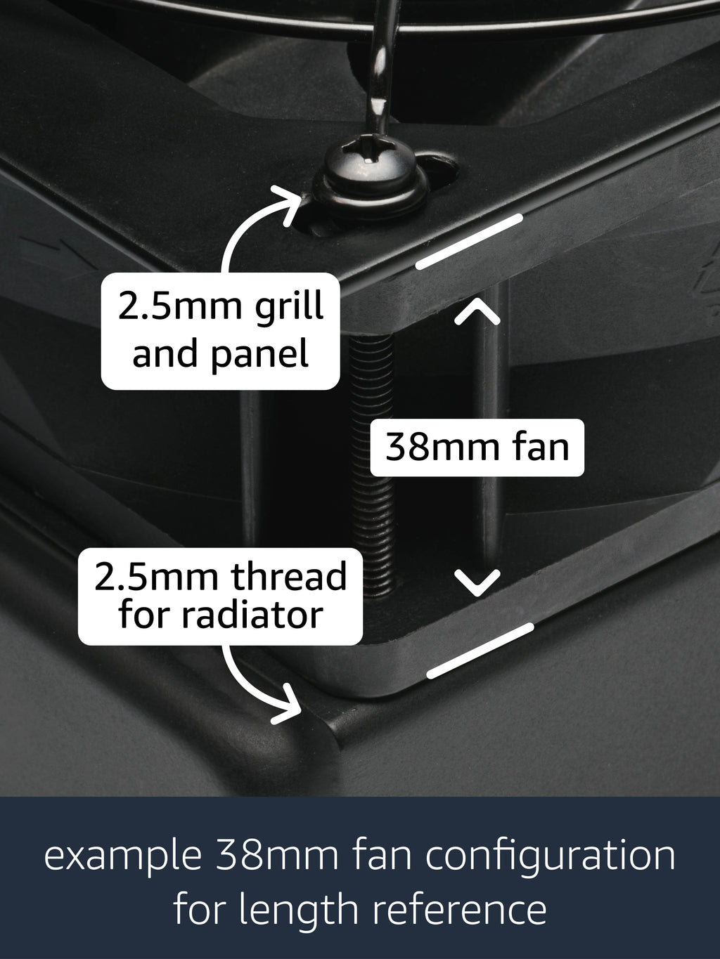 43mm 6-32 UNC Computer Fan Screws - 20 Pack
