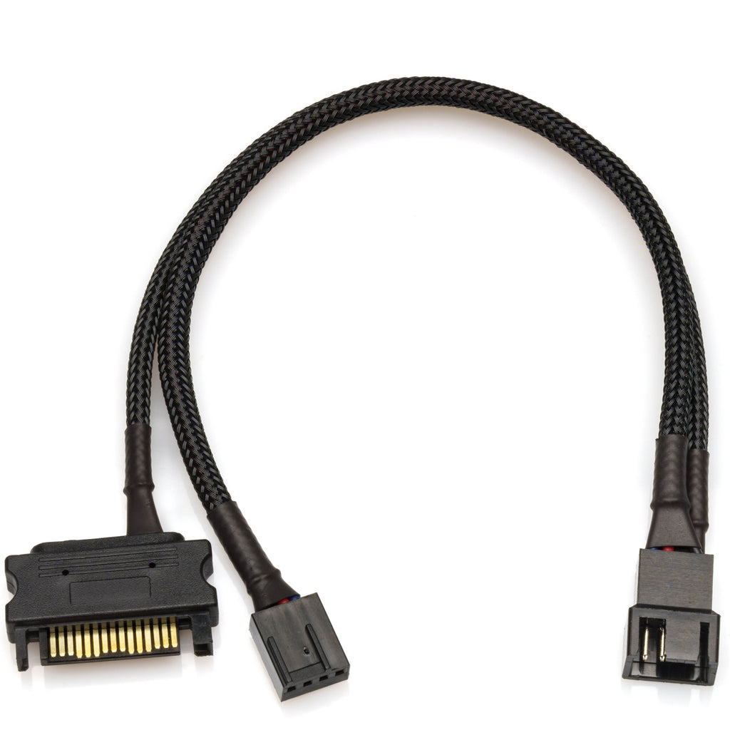 15-Pin SATA to 4-Pin PWM Fan Power Adapter Cable