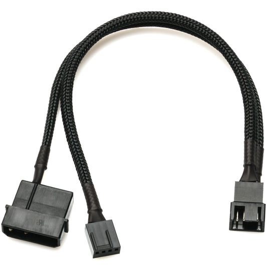4-Pin Molex to 4-Pin PWM Fan Power Adapter Cable - 10"