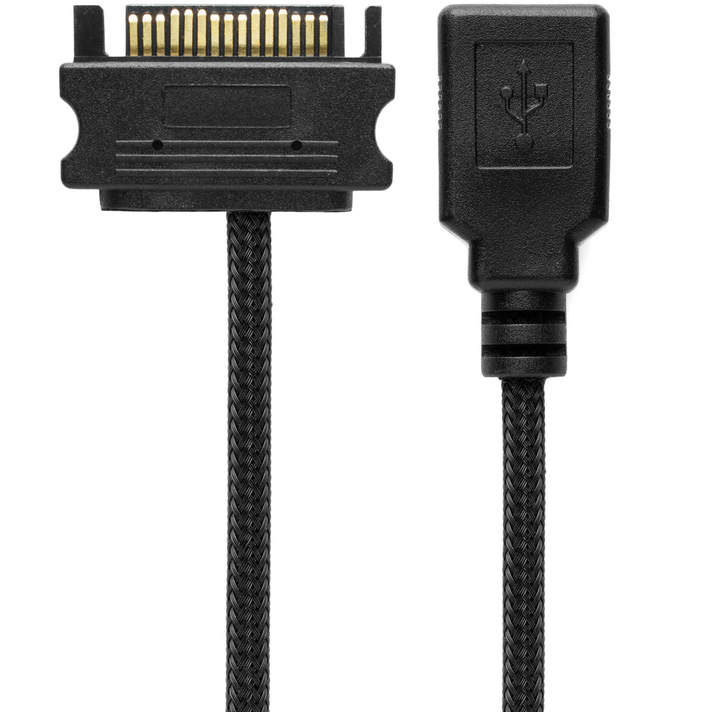 15-Pin SATA to Female USB 5V Power Adapter Cable