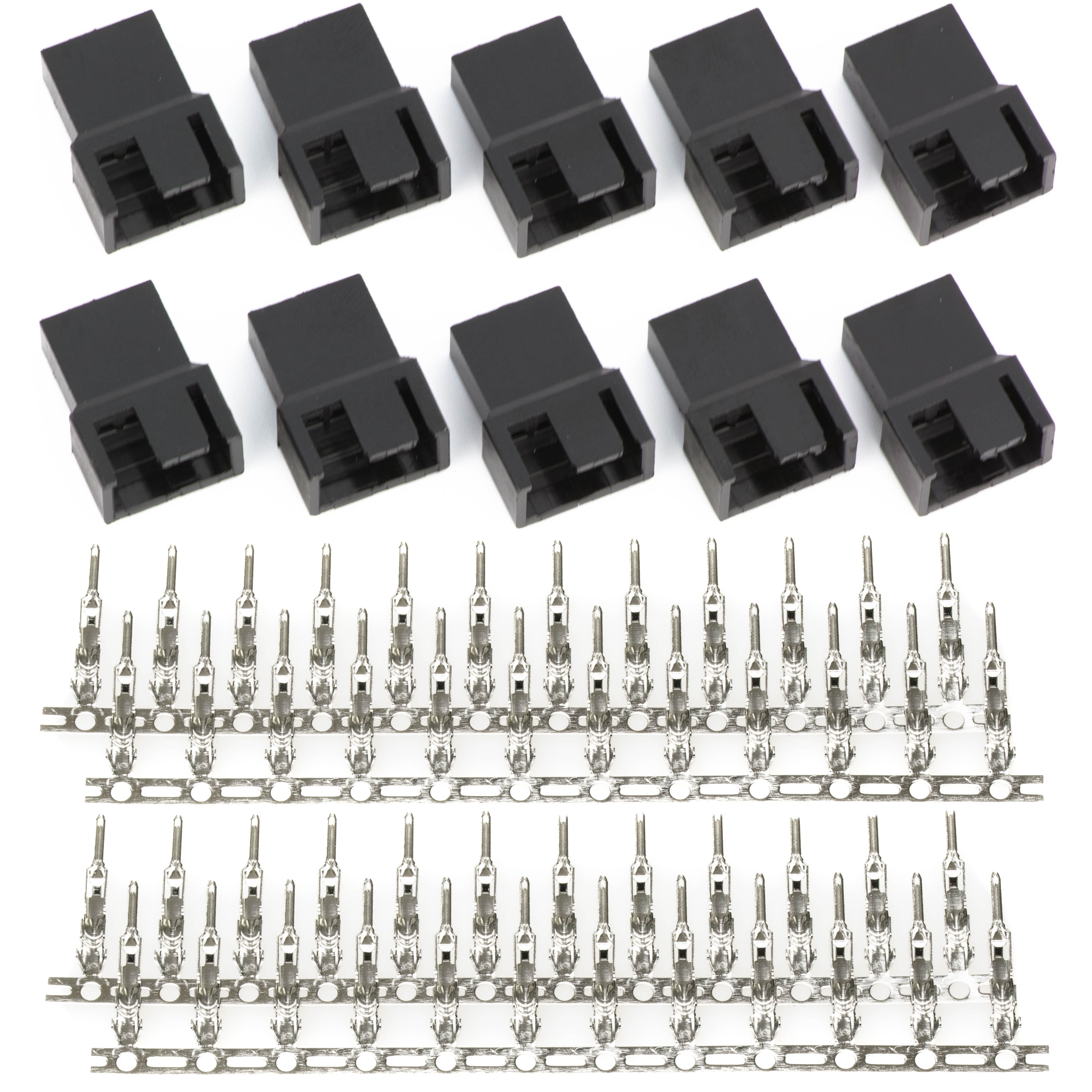 Male 4-Pin PWM Fan Connector Kit - 10 Pack โ CRJ Electronics