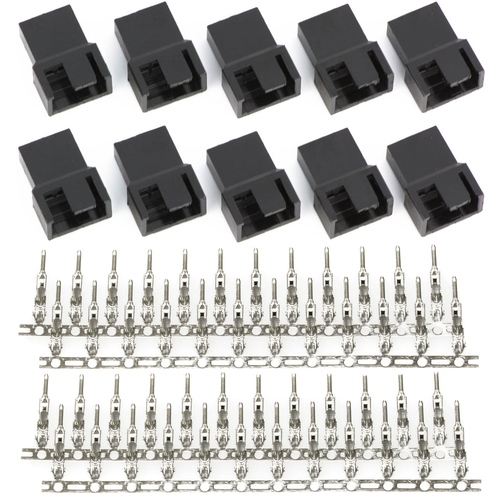 Male 4-Pin PWM Fan Connector Kit - 10 Pack