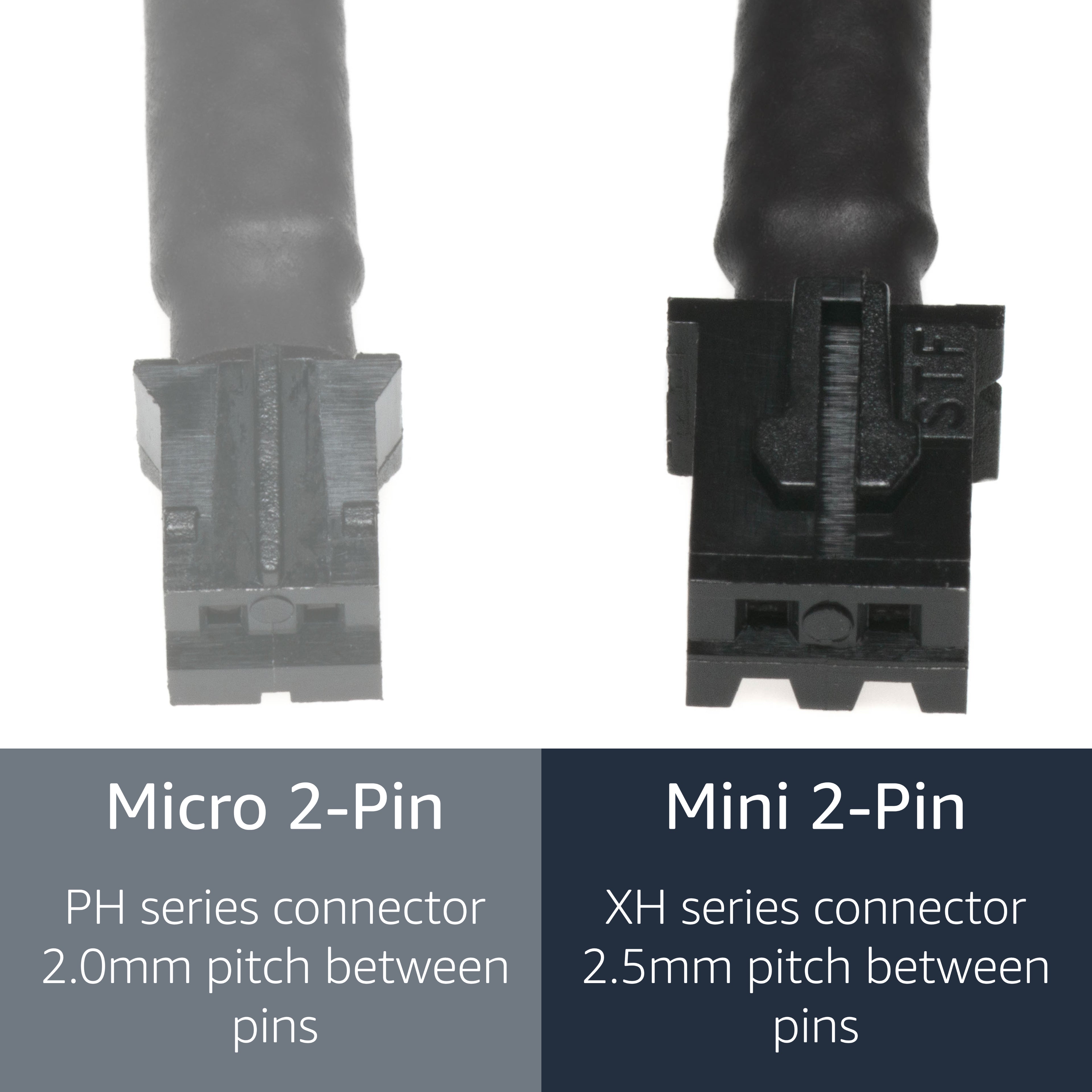 Mini XH 2-Pin to 4-Pin PC Fan Adapter Cables (2-Pack)