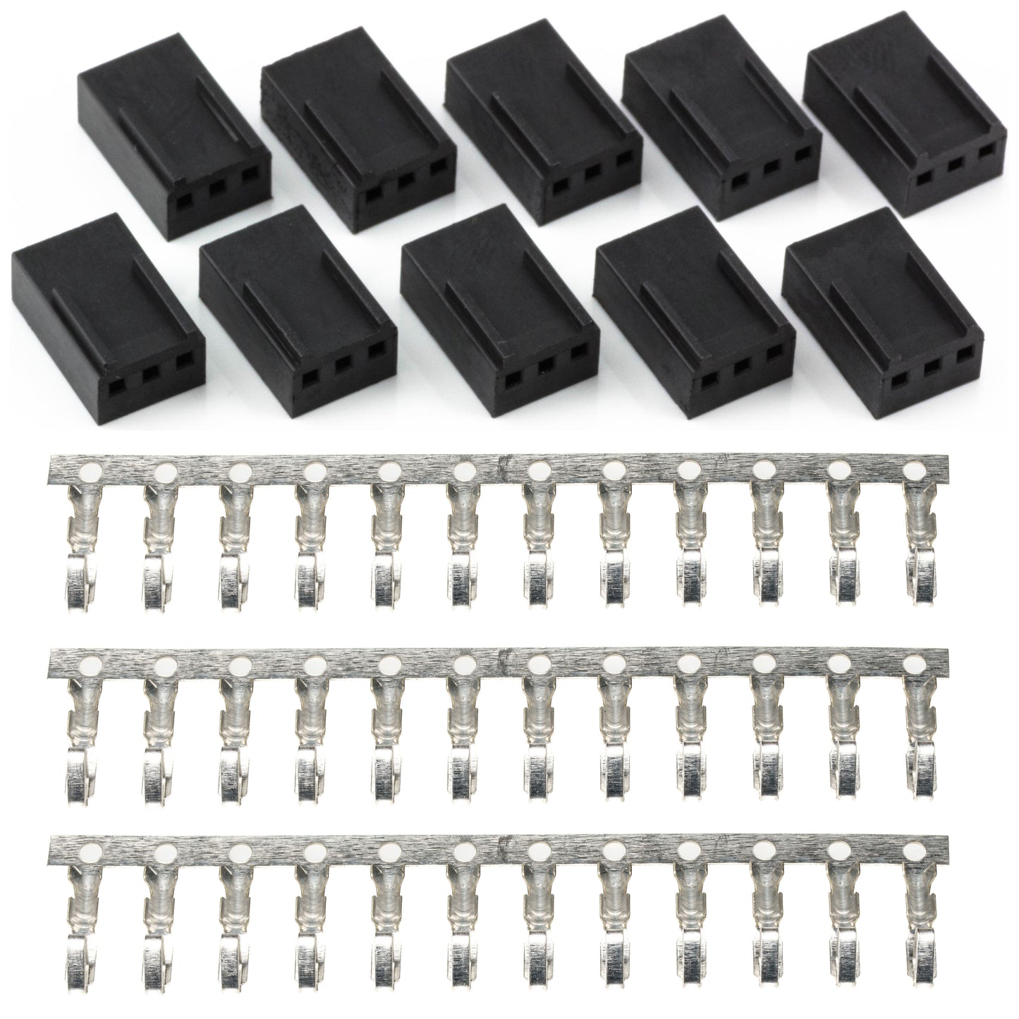 Female 3-Pin PC Fan Connector Kit - 10 Pack