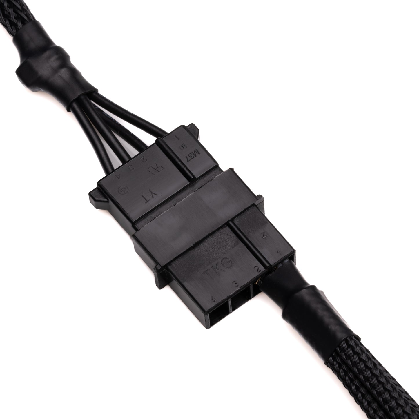 4-Pin Molex to Four 4-Pin Fan 12V Power Adapter Cable - 12"