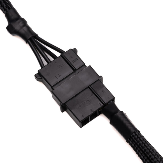 4-Pin Molex to Four 4-Pin Fan 12V Power Adapter Cable - 12"