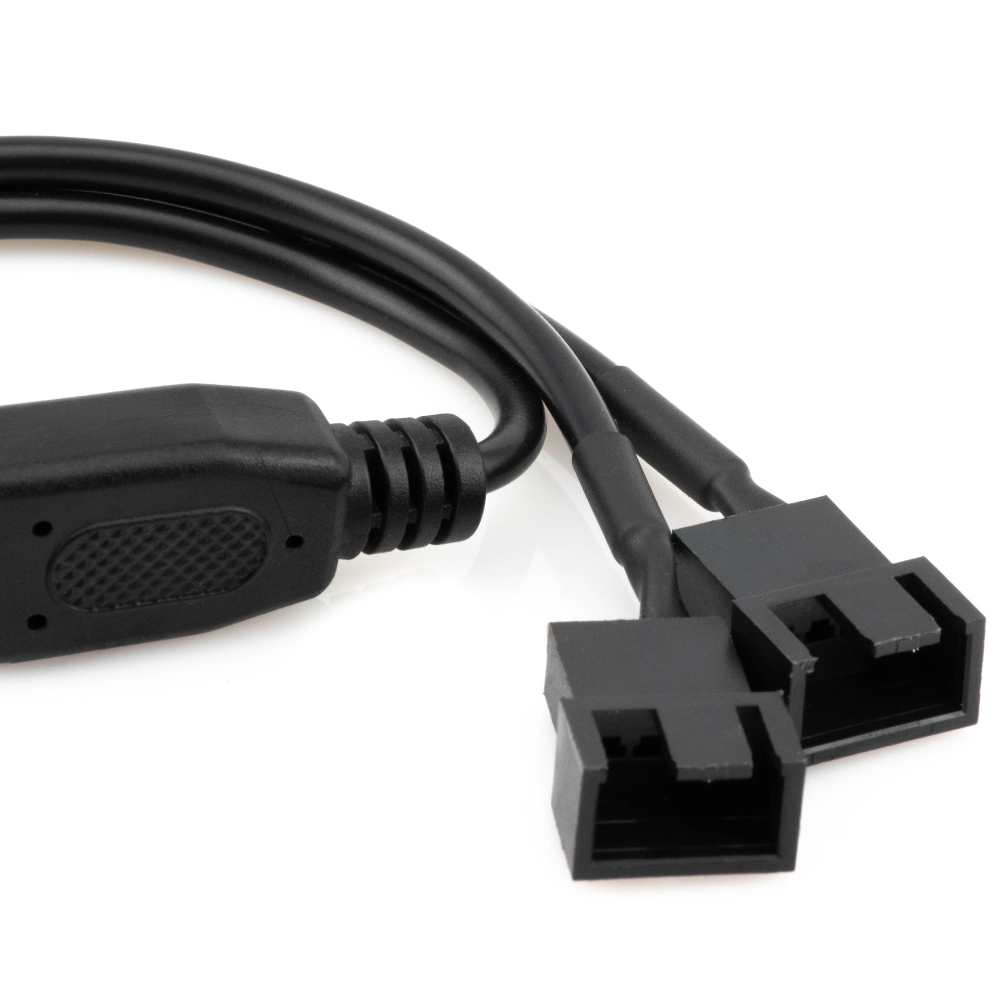 Female DC5521 Plug to Dual 4-Pin PC Fan Power Adapter Cable