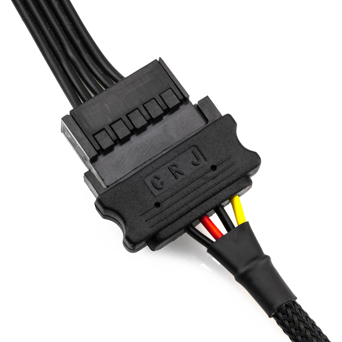 SATA Power Extension Cable with High Density Black Sleeving 24"