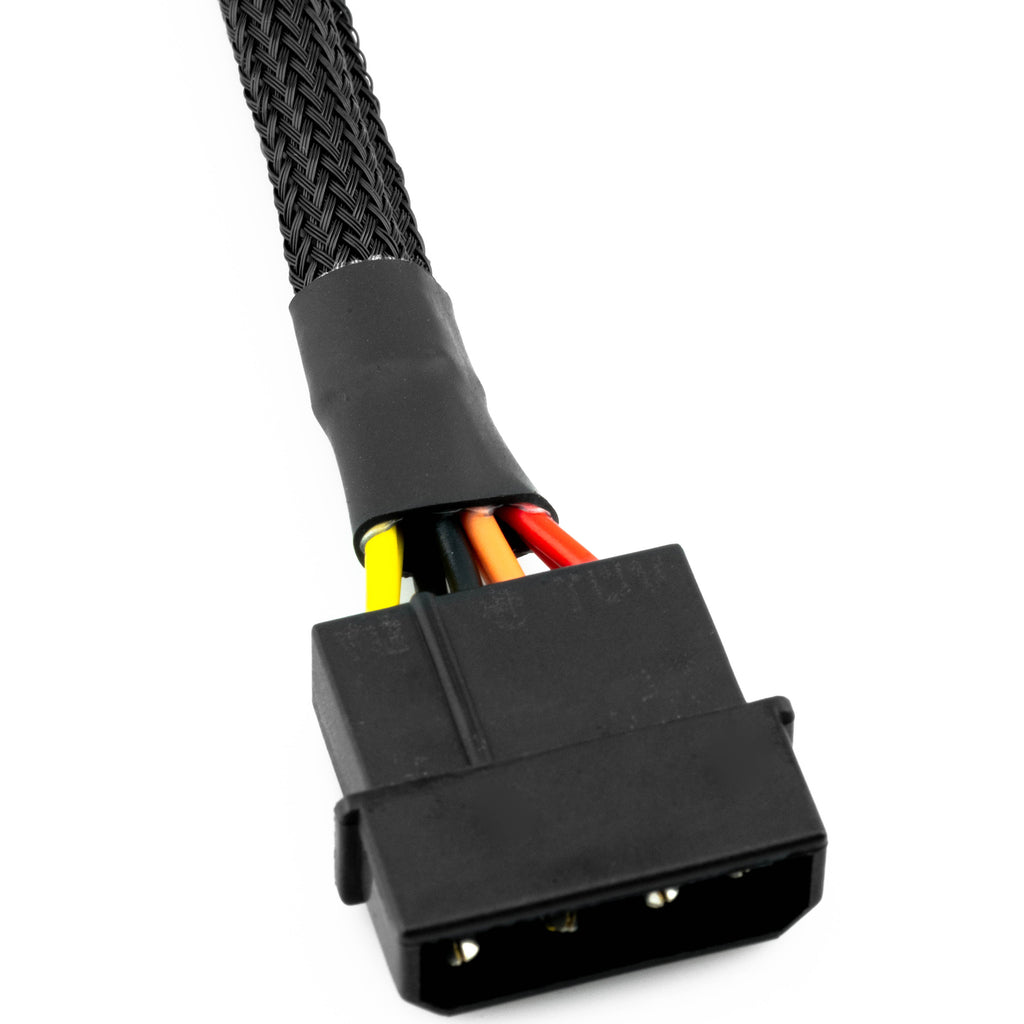 4-Pin Molex to Dual 15-Pin SATA Power Adapter Cable