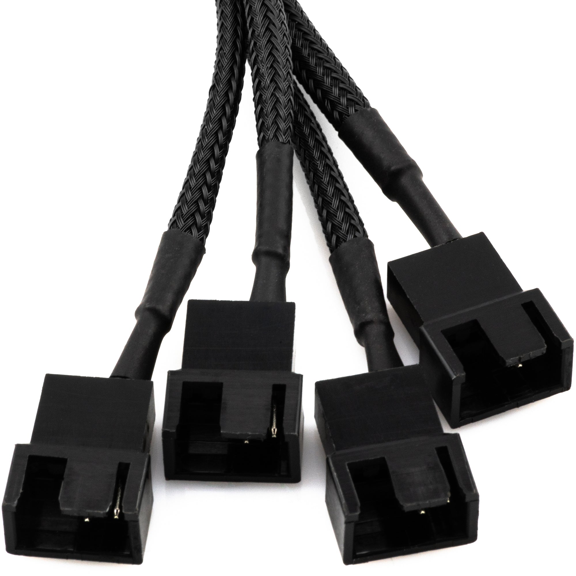 4-Pin Molex to Four 4-Pin Fan 12V Power Adapter Cable