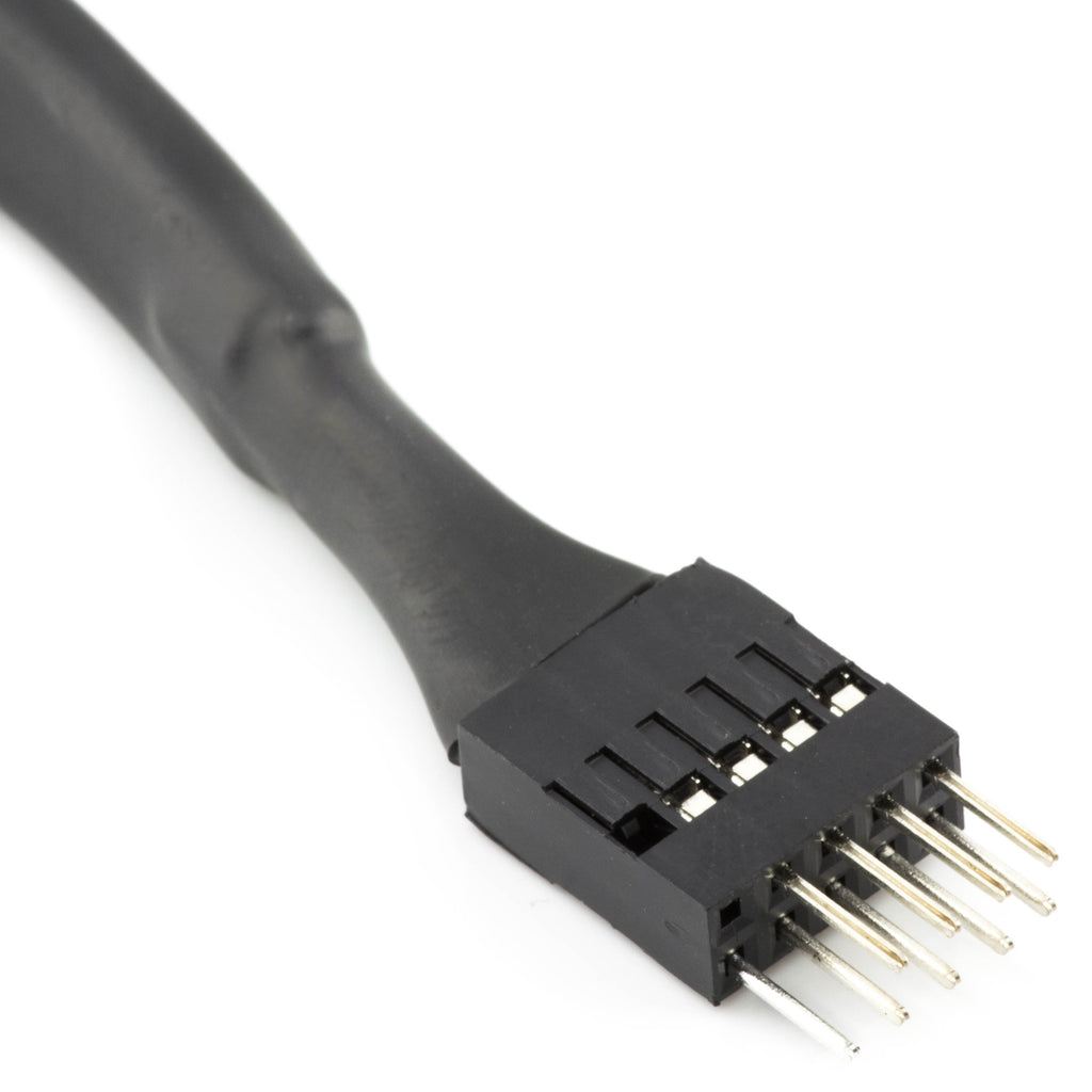 9-Pin USB 2.0 Motherboard Header to Dual USB Type A Adapter Cable