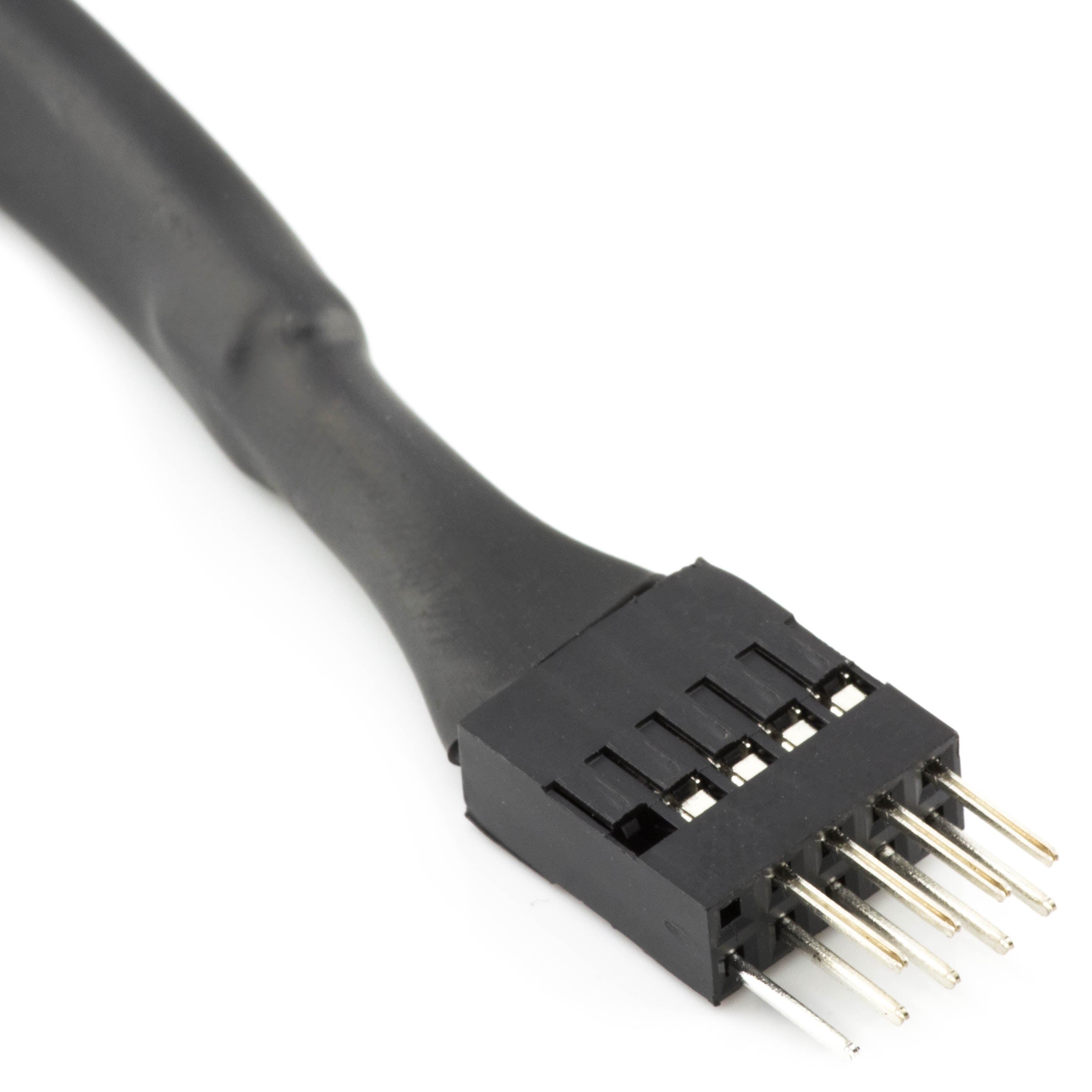 9-Pin USB 2.0 Motherboard Header to Dual USB Type A Adapter Cable