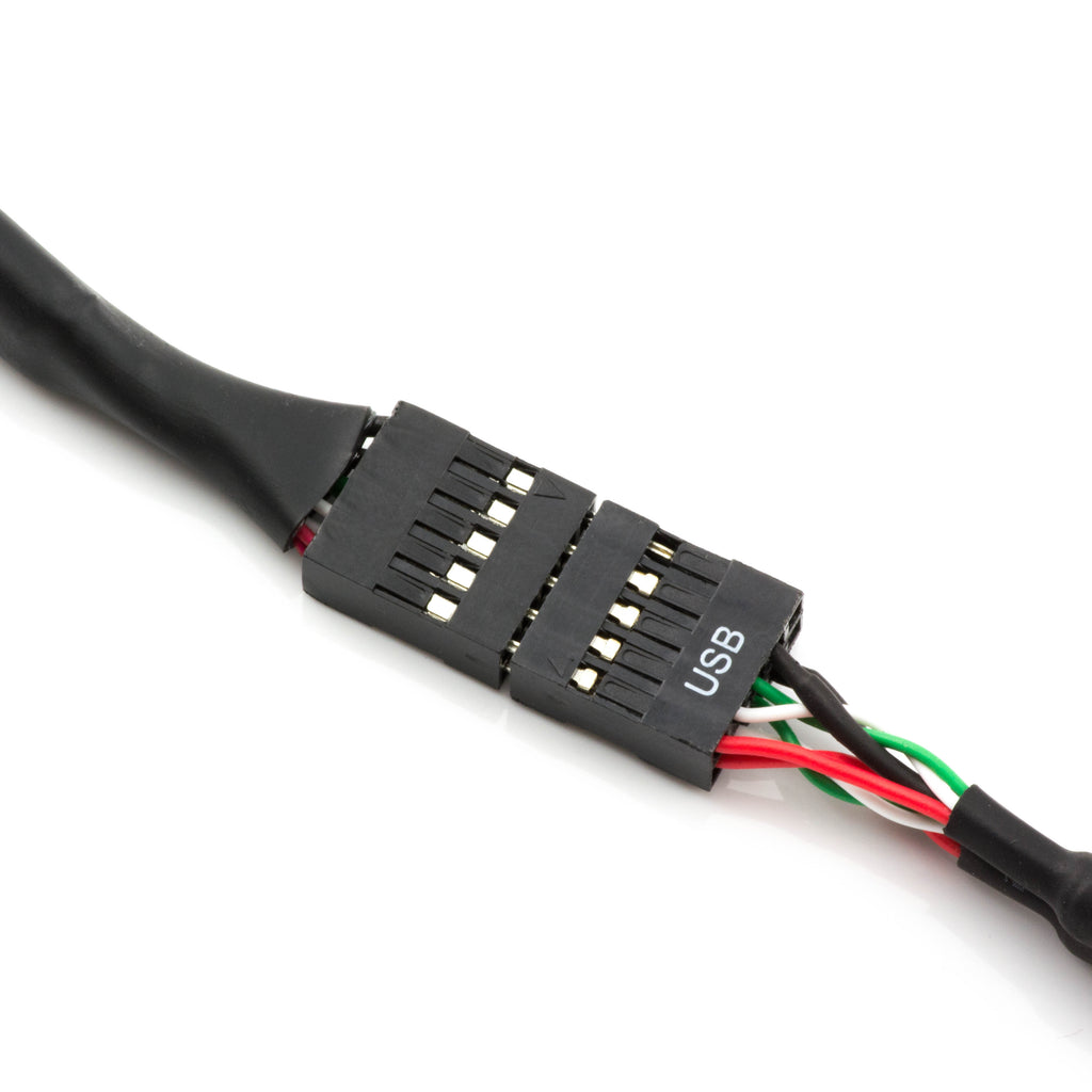 9-Pin USB 2.0 Motherboard Header to Dual USB Type A Adapter Cable